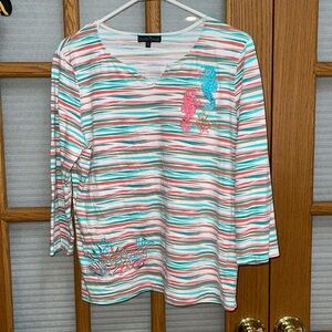 EUC BuaBua M Embroidered Shirt